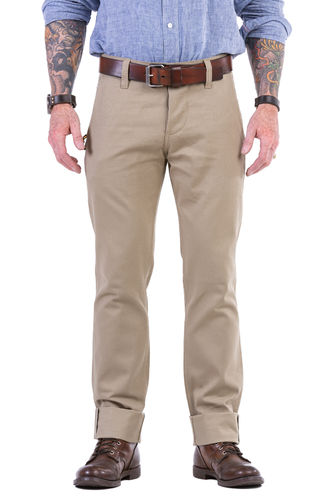 Chinohose Beige Selvage
